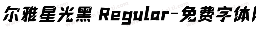 尔雅星光黑 Regular字体转换